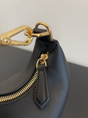 2-Fendi Nano Fendigraphy Black For Women Womens Handbags 6.7In17cm Ff 8Br798a5dyf1hej   9988