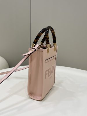 1-Fendi Mini Sunshine Shopper Pink For Women Womens Handbags Shoulder And Crossbody Bags 7.1In18cm Ff 8Bs051   9988