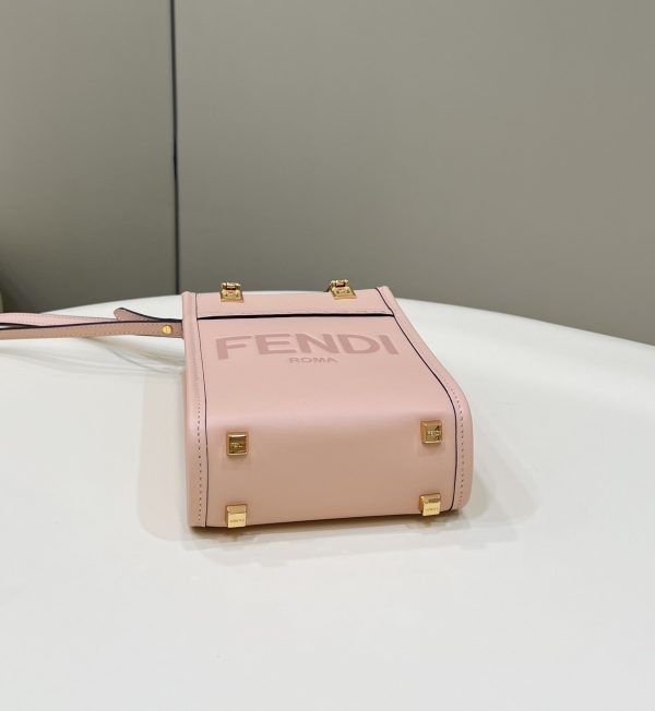 5 Mini fendi mini sunshine shopper pink for women womens handbags shoulder and crossbody bags 71in18cm ff 8bs051 9988
