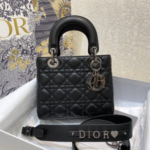 4 christian dior small lady dior bag silver hardware black for women womens handbags crossbody bags 20cm cd 9988