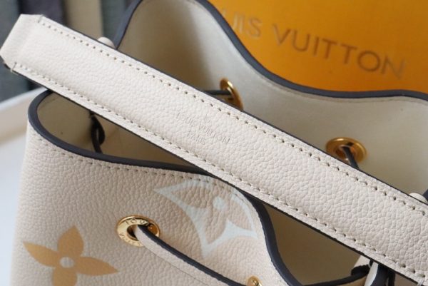 1 louis vuitton neonoe bb bucket bag monogram empreinte creamsaffron for women womens bags shoulder bags 79in20cm lv m45716 9988