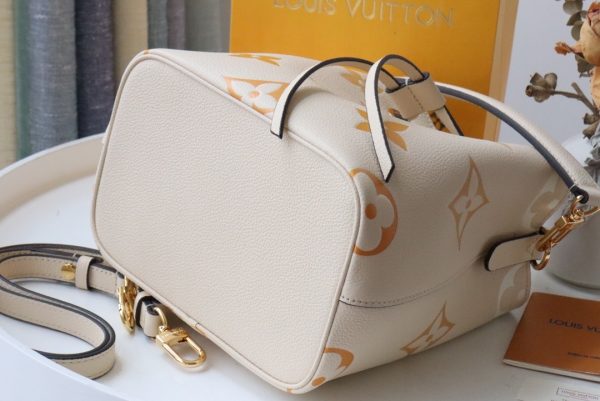 6 louis vuitton neonoe bb bucket bag monogram empreinte creamsaffron for women womens bags shoulder bags 79in20cm lv m45716 9988