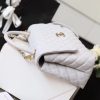 chanel coco with top handle bag gold toned hardware white for women 114in29cm 9988