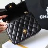 chanel classic mini flap bag gold toned hardware black for women 67in17cm 9988