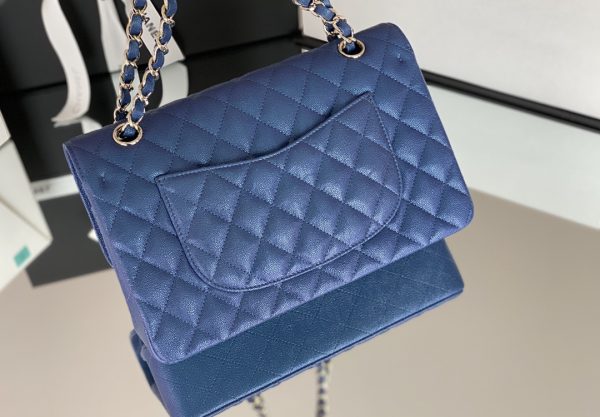 1 chanel classic handbag 26cm blue for women a01112 9988