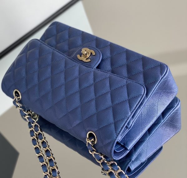 6 chanel classic handbag 26cm blue for women a01112 9988