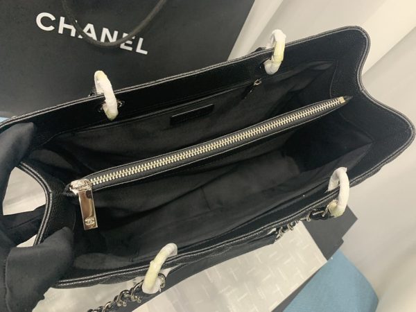 3 chanel tote bag spring collection gold toned hardware black for women 13in33cm 9988