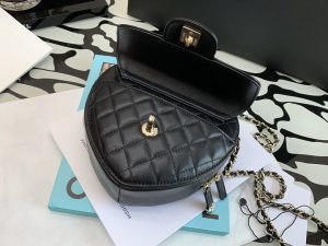 2-Chanel Mini Heart Bag Black For Women 7In18cm As3191 B07958 94305   9988