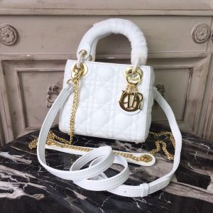 4 christian dior mini lady dior bag gold toned hardware white for women 18cm7in cd 9988