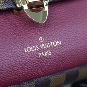 louis vuitton vavin pm damier ebene canvas bordeaux red for women womens handbags shoulder bags 98in25cm lv n40109 9988