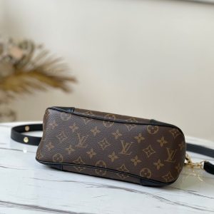 6 louis vuitton boulogne monogram canvas black for women womens handbags shoulder bags 114in29cm lv m45831 9988