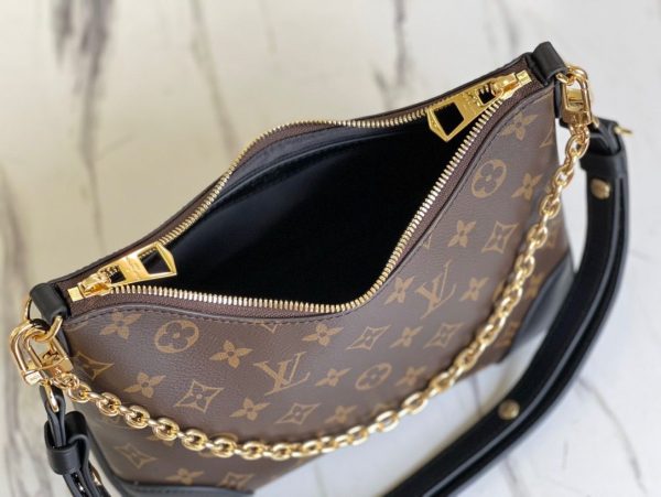 10 louis vuitton boulogne monogram canvas black for women womens handbags shoulder bags 114in29cm lv m45831 9988