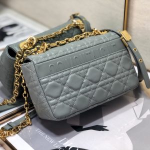 6 christian dior small dior caro bag grey for women womens handbags shoulder WITH bags crossbody WITH bags 20cm cd m9241uwhc m41g 9988