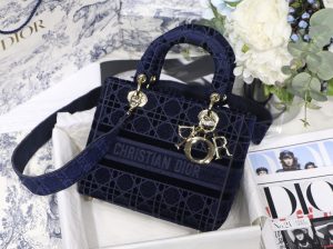 4 christian dior medium lady dlite bag blue for women 95in24cm cd m0565oroc 9988 1