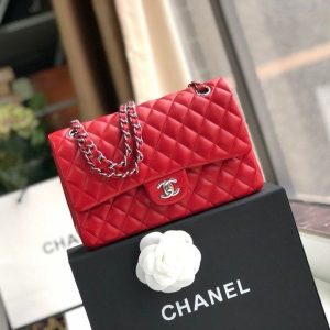 4 chanel classic handbag red for women 99in255cm a01112 9988