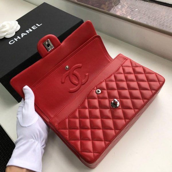 13 chanel classic handbag red for women 99in255cm a01112 9988