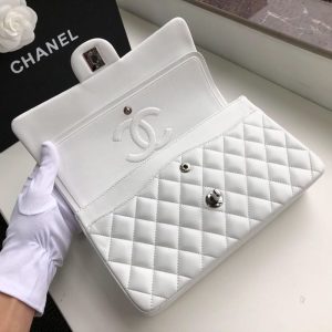 1 chanel classic handbag white for women 99in255cm a01112 9988