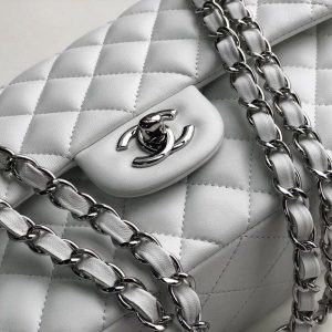 2 chanel classic handbag white for women 99in255cm a01112 9988