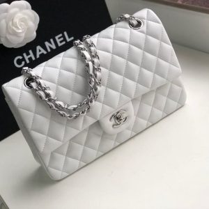 6 chanel classic handbag white for women 99in255cm a01112 9988