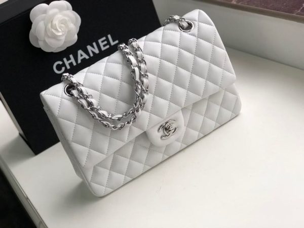 6 chanel classic handbag white for women 99in255cm a01112 9988