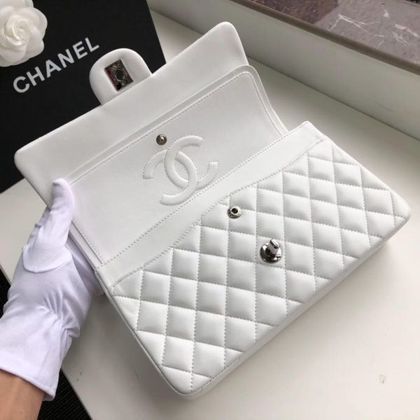 8 chanel classic handbag white for women 99in255cm a01112 9988