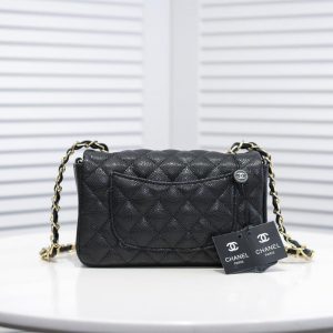 2 Colour chanel mini flap bag black for women 78in20cm a69900 9988