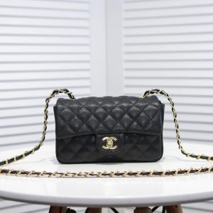 4-Chanel Mini Flap Bag Black For Women 7.8In20cm A69900   9988