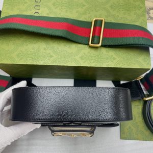 3-Gucci X Adidas preto Horsebit 1955 Mini Bag Black For Women Womens Bags 8.1In21cm Gg 658574 U3zdg 8726   9988