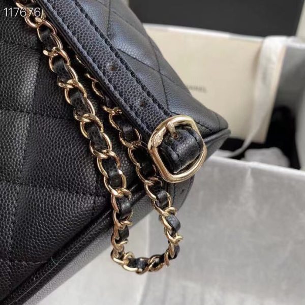 Chanel Duma Backpack Gold Toned Hardware Black For Women Womens