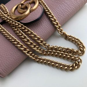 1 gucci gg marmont mini chain bag pink for women 79in20cm gg 9988