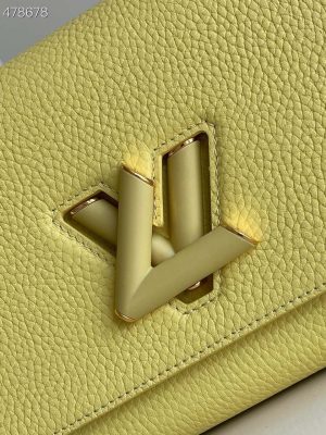 louis vuitton twist mm ginger yellow for women womens handbags shoulder and crossbody bags 91in23cm lv 9988
