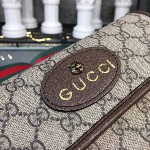 2-Gucci Neo Vintage Small Messenger Bag Beigeebony Gg Supreme Canvas With Brown For Women 8.5In22cm Gg 501050 9C2vt 8745   9988