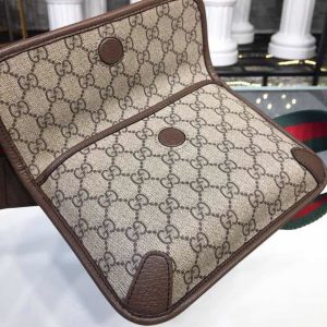3-Gucci Neo Vintage Small Messenger Bag Beigeebony Gg Supreme Canvas With Brown For Women 8.5In22cm Gg 501050 9C2vt 8745   9988
