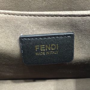 3 fendi ff logo kan i bag 98in25cm with gold toned chain black for women 9988