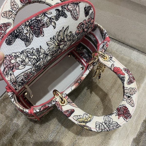 9 christian dior medium lady dlite bag multicolor butterfly embroidery redlatte for women womens handbags 24cm cd m0565orhq m884 9988
