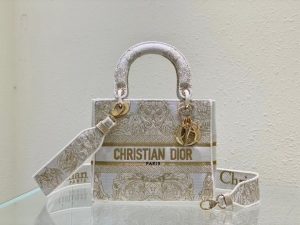 4 christian dior medium lady dlite bag beige for women womens handbags crossbody bags 24cm cd 9988