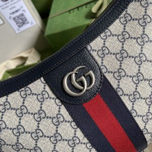 3 demetra gucci ophidia gg small shoulder bag beige and blue gg supreme canvas for women 12in30cm 598125 2zgmn 4076 9988