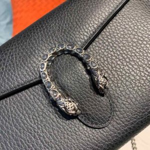 1-Gucci Dionysus Mini Chain Bag Black Metalfree Tanned For Women 8In20cm Gg 401231 Caogn 8176   9988
