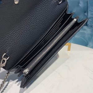 3-Gucci Dionysus Mini Chain Bag Black Metalfree Tanned For Women 8In20cm Gg 401231 Caogn 8176   9988