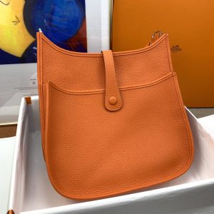 hermes evelyne iii 29 bag orange with silvertoned hardware for women womens shoulder and crossbody bags 114in29cm h056277cc9j 9988