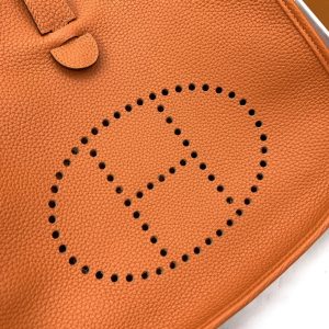 9 hermes evelyne iii 29 bag orange with silvertoned hardware for women womens shoulder and crossbody bags 114in29cm h056277cc9j 9988