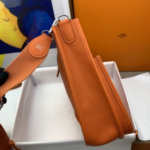 12 hermes square evelyne iii 29 bag orange with silvertoned hardware for women womens shoulder and crossbody bags 114in29cm h056277cc9j 9988