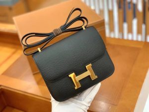 hermes constance 23 epsom black for women womens handbags shoulder bags 9in23cm 9988