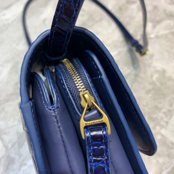 5 balenciaga b small lizard effect crossbody bag in dark blue for women womens Sunshine bags 7in18cm 9988