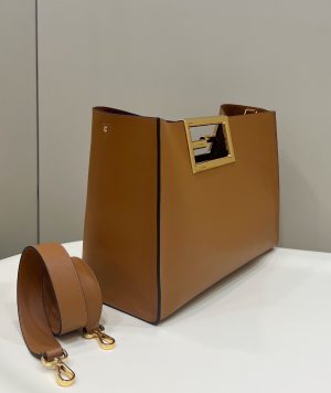 fendi way large brown bag for woman 40cm157in 9988