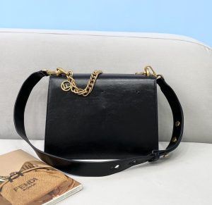 fendi kan u small black bag for woman 25cm95in 9988