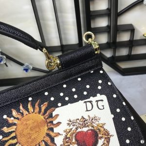 dolce gabbana 90s sicily bag with logo print multicolor for women 102in26cm dg 9988 1