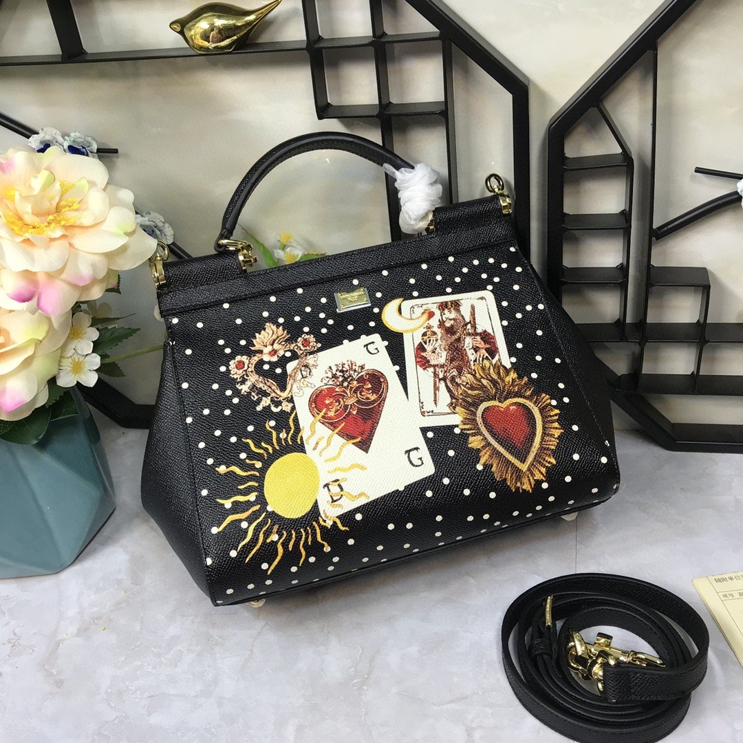 Acm Shop - Dolce Gabbana 90S Sicily Bag With Logo Print Acm Shop - Dolce Gabbana 90S Sicily Bag With Logo Print