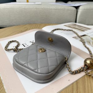 8 chanel bandouliere mini 1889 unblocked metal ball grey bag for women 9cm35in 9988