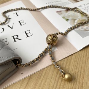 10 chanel bandouliere mini 1889 unblocked metal ball grey bag for women 9cm35in 9988